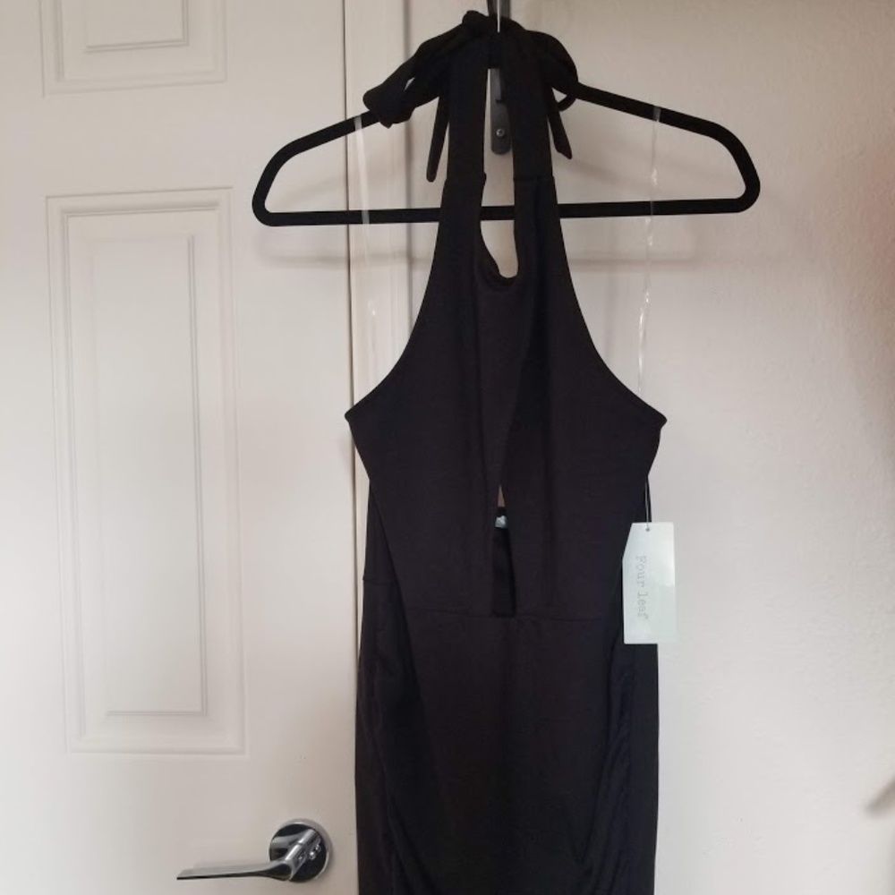 NWT Four Leaf Sexy Halter Keyhole Midi Dress
